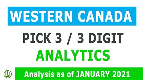 2021 Western Canada Pick 3 Lottery Results Calendar.